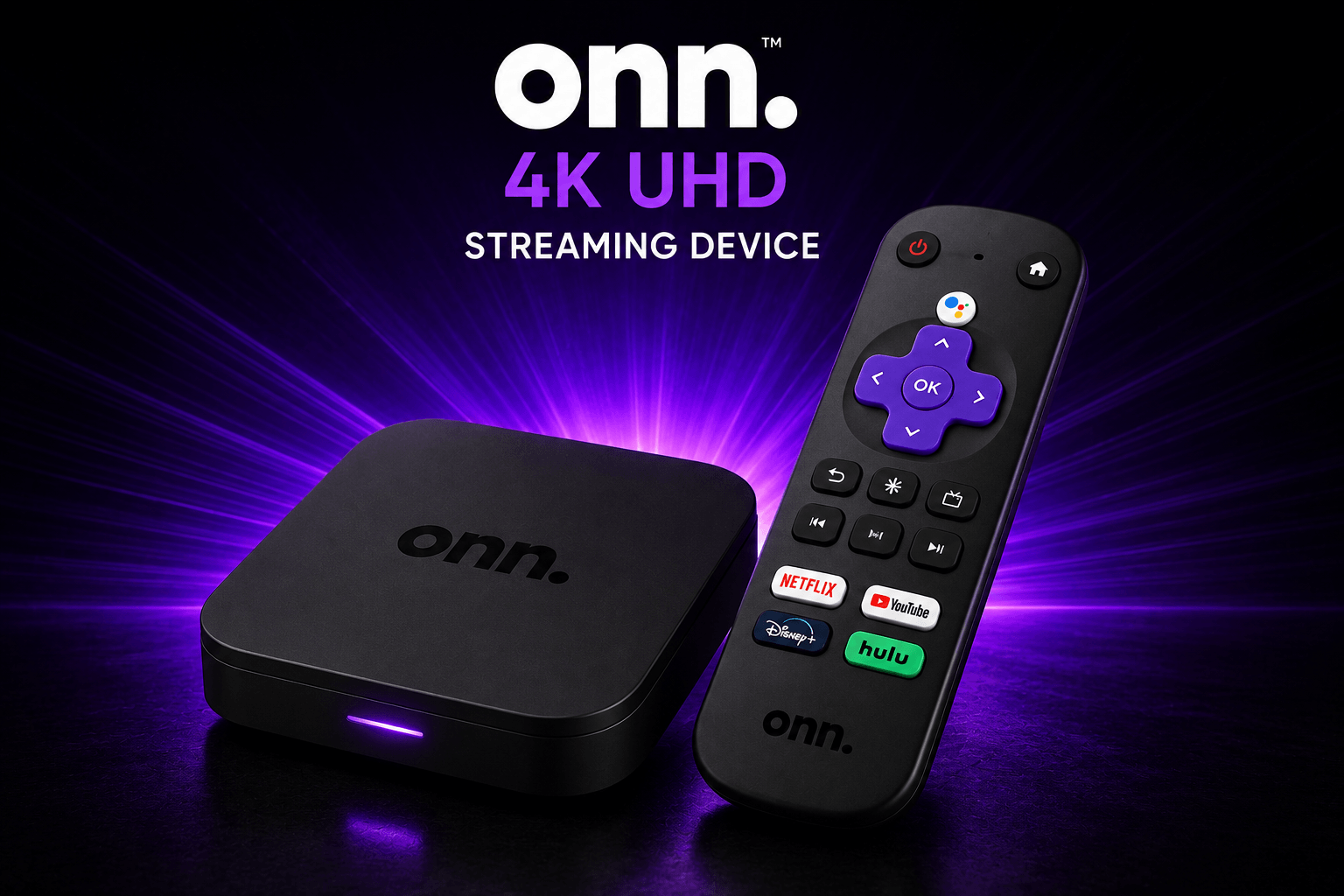 ONN and Google TV streaming device